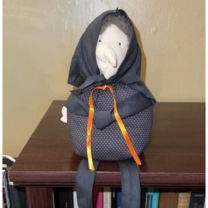 Overly Raker Collection HALLOWEEN WITCH Shelf Sitter MADE IN USA - Bean bag
